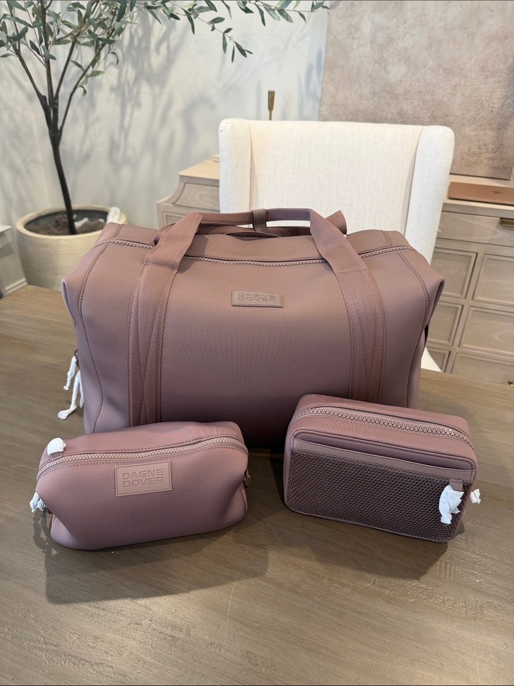 Dagne Dover Landon Dune Large Carryall Bag + Travel Cases